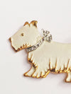 Scottish Terrier Dog Brooch Pin W/ Gold Trim - Hers and His Treasures