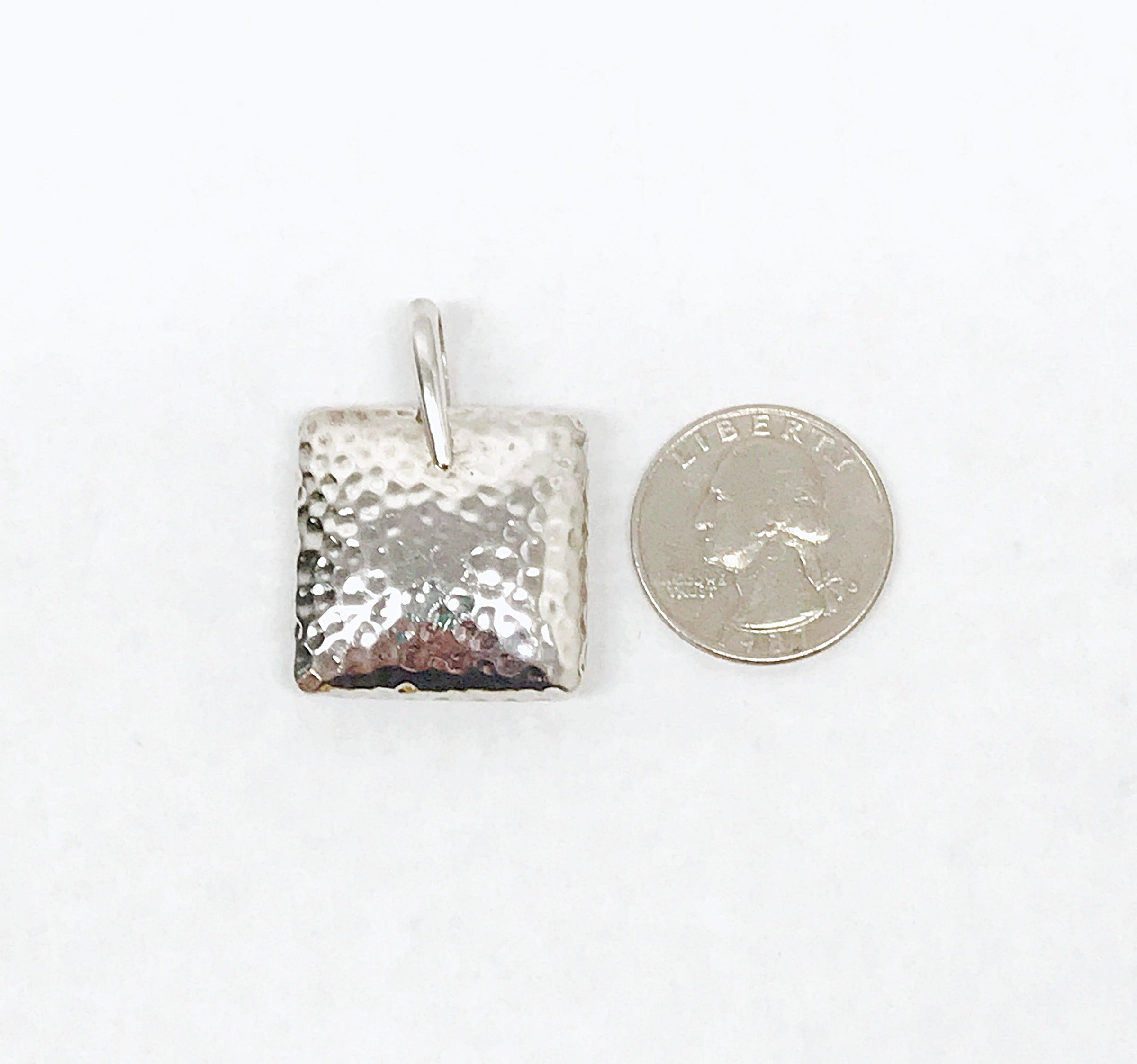 Silpada Hammered Pillow S1118 .925 Sterling Silver Pendant - Hers and His Treasures