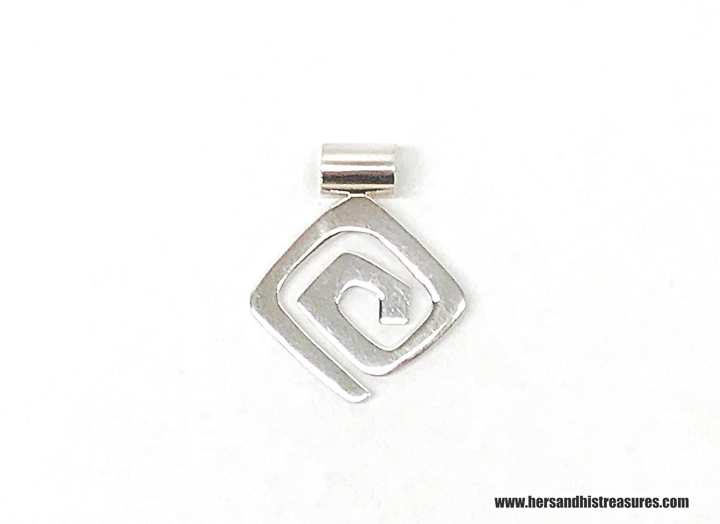 Silpada Retired G1860 Geometric Maze .925 Sterling Silver Pendant - Hers and His Treasures