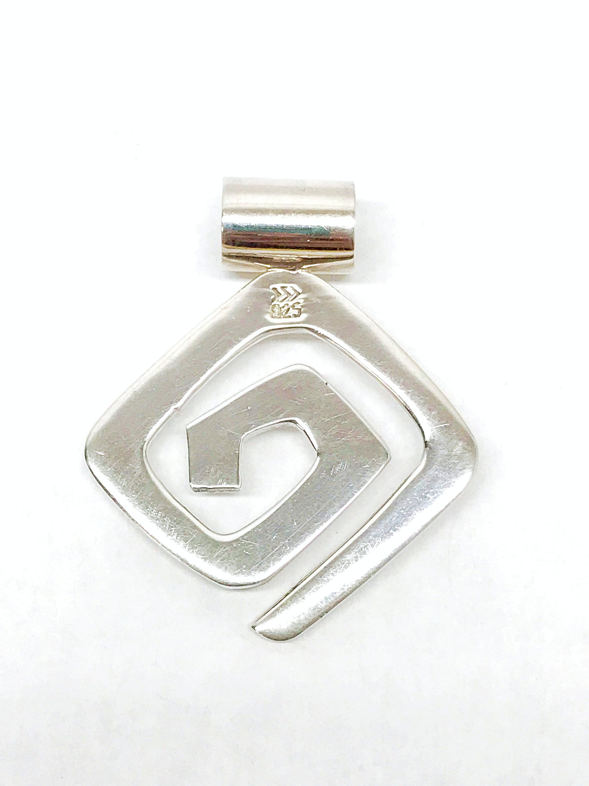 Silpada Retired G1860 Geometric Maze .925 Sterling Silver Pendant - Hers and His Treasures