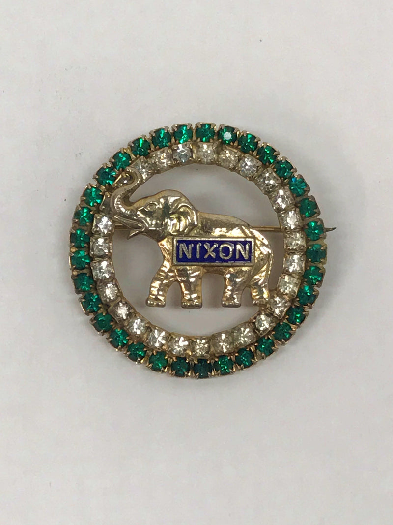 Joseph Warner Nixon Political Campaign Elephant Brooch Pin