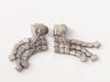 Antique 1900's Art Deco Clear Rhinestone Screw Back Earrings - Hers and His Treasures