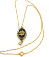 Vintage Gold Tone Rose Cameo Necklace - Hers and His Treasures