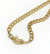 Vintage Gold Tone Triple Strand Chain Link Necklace With Faux Gem Accents - Hers and His Treasures