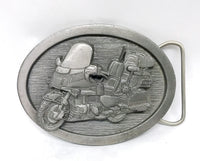1980's 3D Motorcycle Pewter Belt Buckle 3354 - Hers and His Treasures