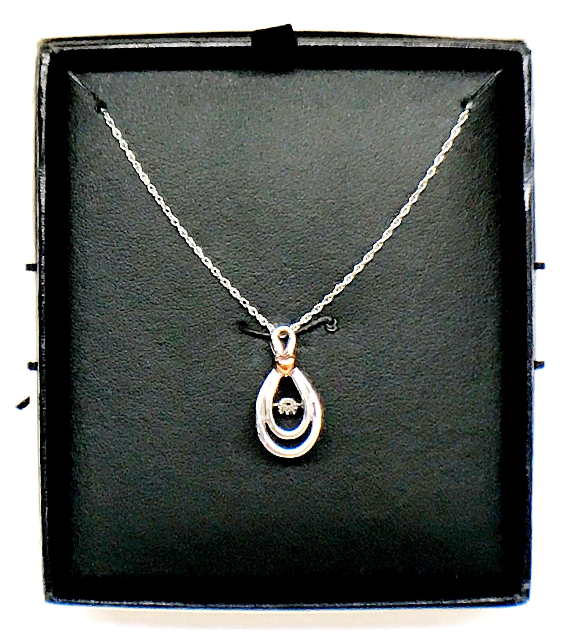 Loveboat Diamond Heart Pendant Necklace in Sterling and 10K Rose Gold - Hers and His Treasures
