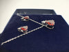 Rarest Red Diamonesk Earrings and Pendant Necklace Set By Bradford Exchange - Hers and His Treasures