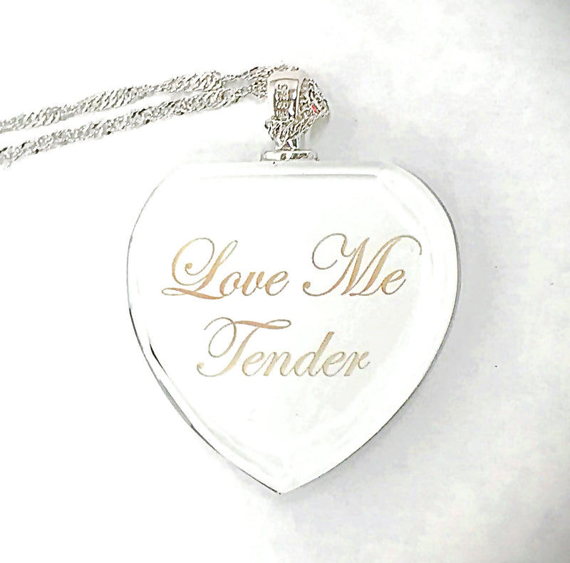 Elvis "Love Me Tender" Sterling Silver Necklace Pendant by Bradford Exchange - Hers and His Treasures