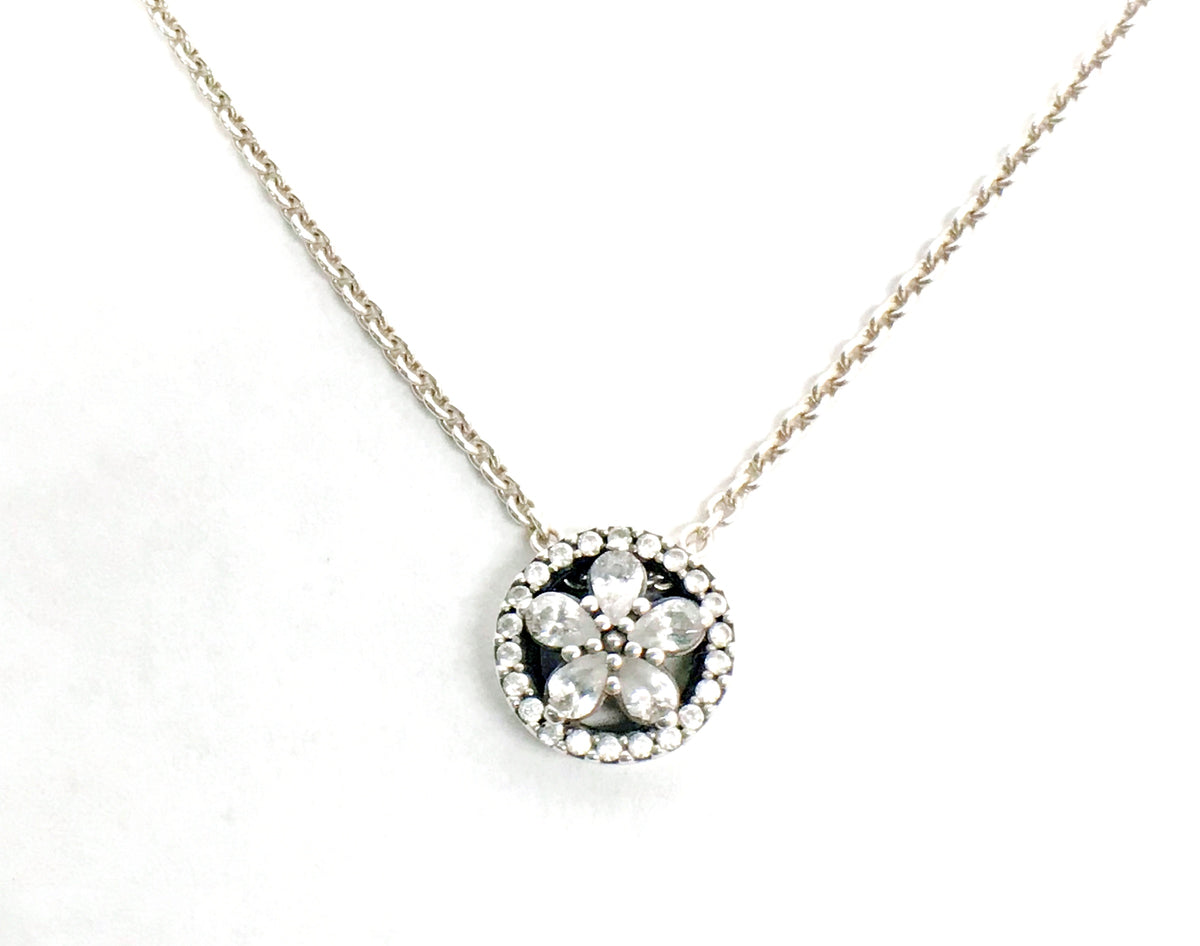 Authentic Pandora Snowflake Pendant Necklace S925 ALE Collier Necklace - Hers and His Treasures
