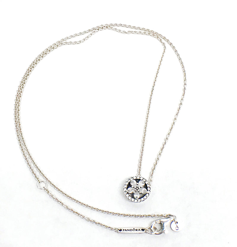 Authentic Pandora Snowflake Pendant Necklace S925 ALE Collier Necklace - Hers and His Treasures
