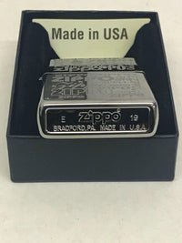 Zippo Logos Etched High Polished Chrome Lighter - Hers and His Treasures