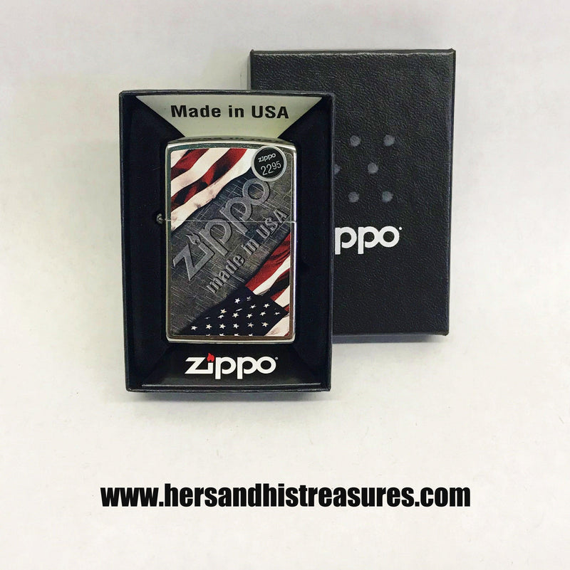 New 2019 Flags & Metal Zippo Lighter - Hers and His Treasures