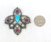 1974 Sarah Coventry Silver Tone Imperial Brooch Pin or Pendant - Hers and His Treasures