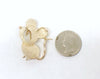 1976 Sarah Coventry Squeaky Gold Tone Mouse Brooch Pin - Hers and His Treasures