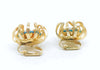 1969 Sarah Coventry Mystic Blue Gold Tone Clip-On Earrings - Hers and His Treasures