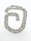 1957 Sarah Coventry Bib N Tucker Silver Tone Chain Link Necklace - Hers and His Treasures