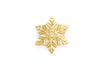 Trifari TM Gold Tone Snowflake Brooch Pin with Rhinestone - Hers and His Treasures