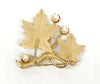 Vintage Sarah Coventry Maple Leaf Brooch Pin and Earring Set - Hers and His Treasures