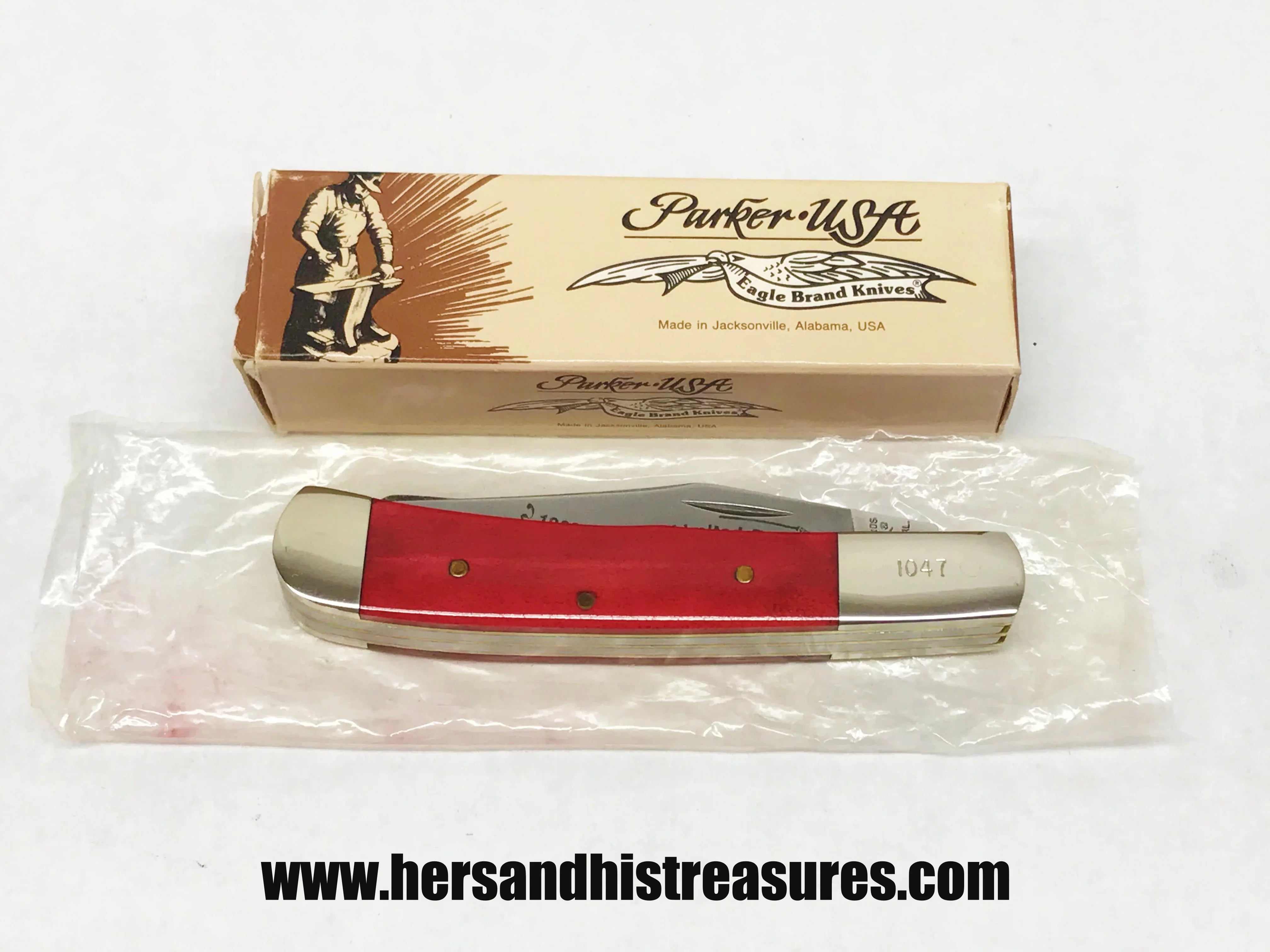 か*も様 オールドクェーカーライ4年80プルーフポケット瓶 1988 Parker Edwards ABCA Limited Edition Trapper Pocket Knife