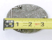 Nocona Buckle "Don't Tread On Me" Motto Silver Tone Western Belt Buckle - Hers and His Treasures