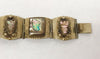 Vintage Abalone Panel Bracelet Alpaca Silver Mexico - Hers and His Treasures
