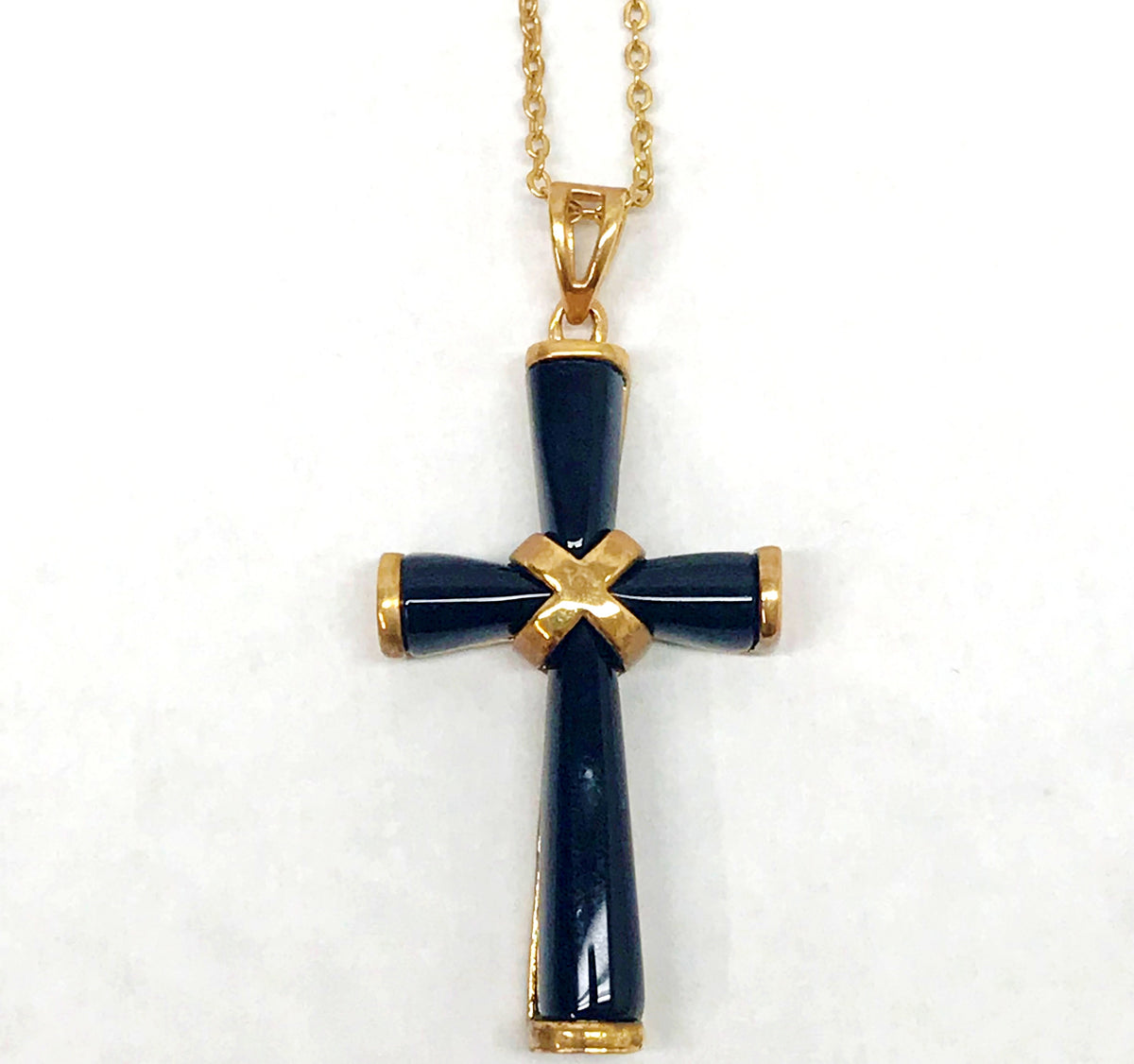 14K GF Cross Chain Link Necklace - Hers and His Treasures