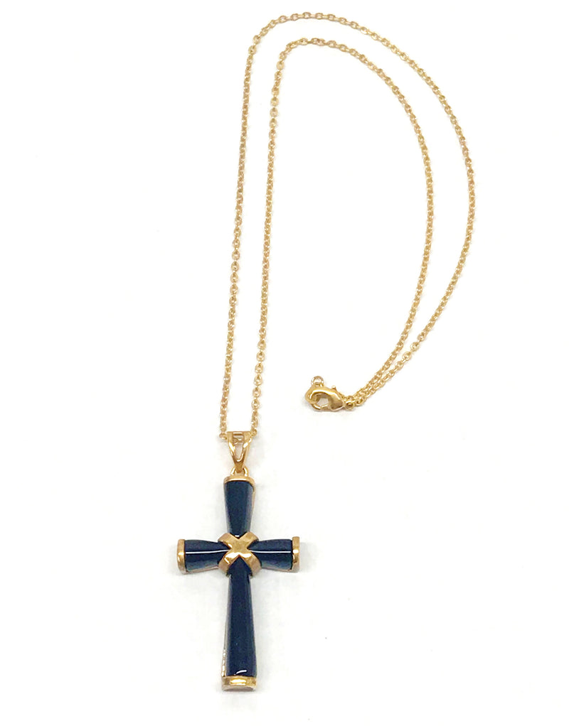 14K GF Cross Chain Link Necklace - Hers and His Treasures