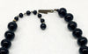 Vintage Black Glass Bead Necklace Japan - Hers and His Treasures