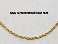 30" Gold Plated Rope Chain Necklace