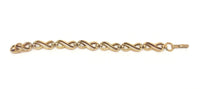 1930-1955 Trifari Patent Pending Gold Tone Infinity Bracelet - Hers and His Treasures