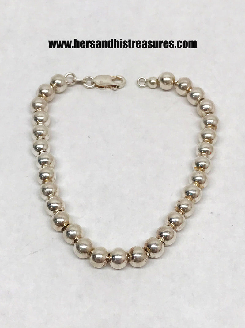 Karizia Spa Sterling Silver Bead Bracelet KA 1772 - Hers and His Treasures