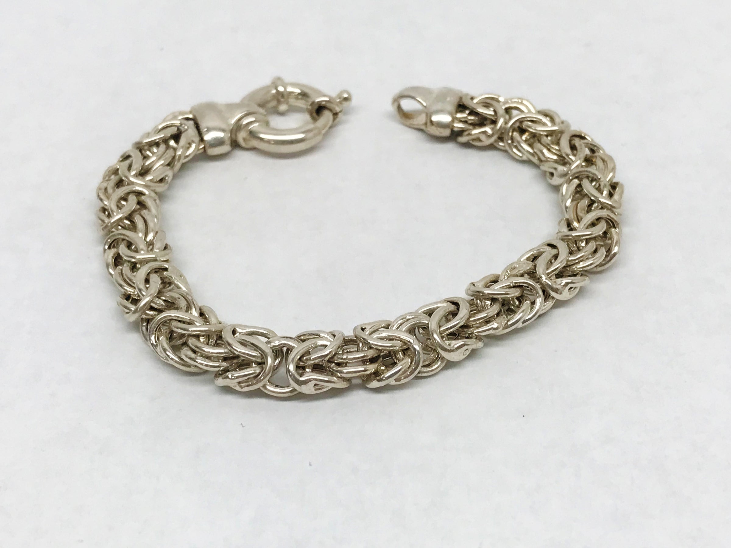925 Sterling Silver Byzantine Bracelet