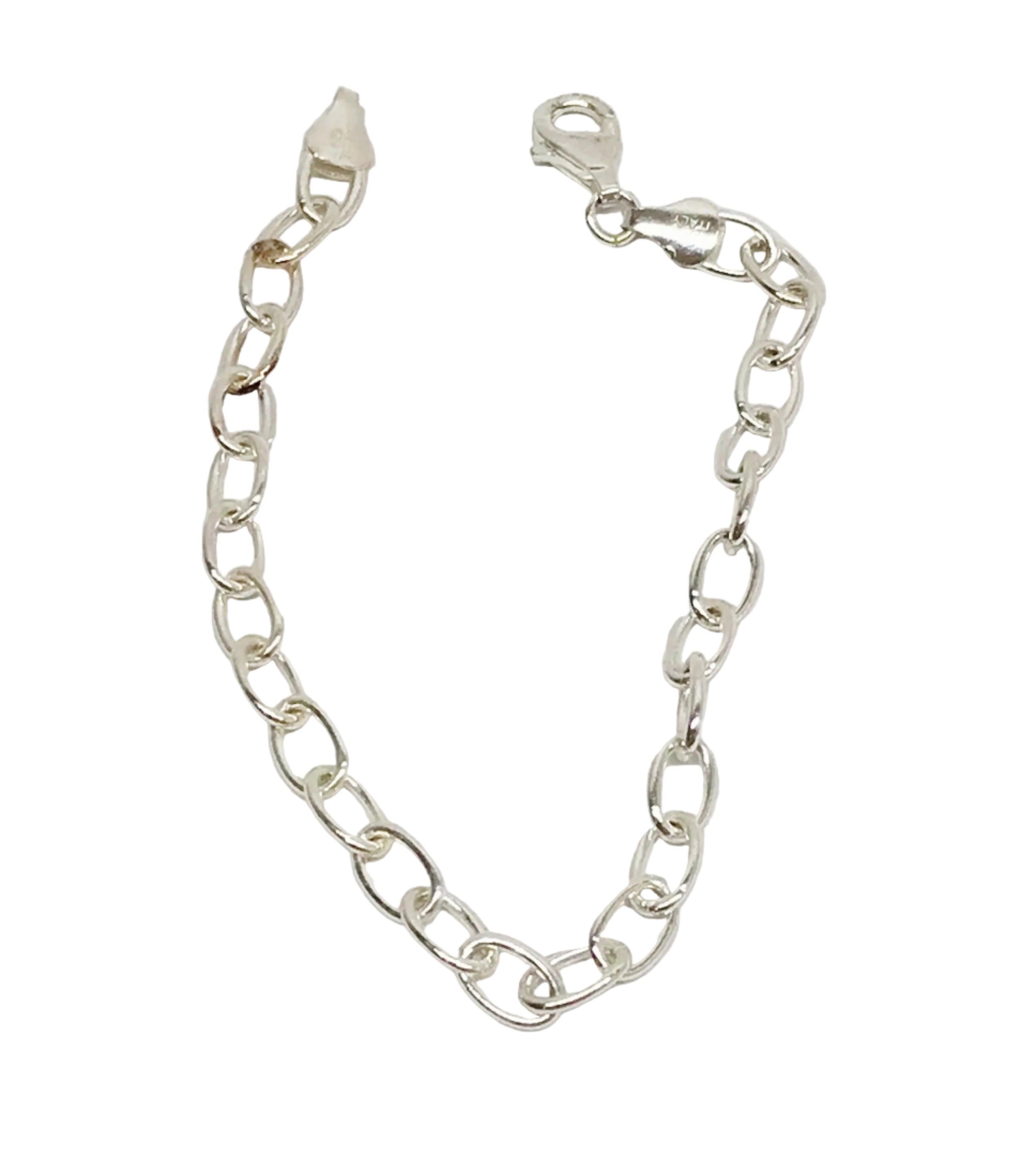 Sterling Silver Paper Clip Chain Bracelet MWS Italy – Hers and His