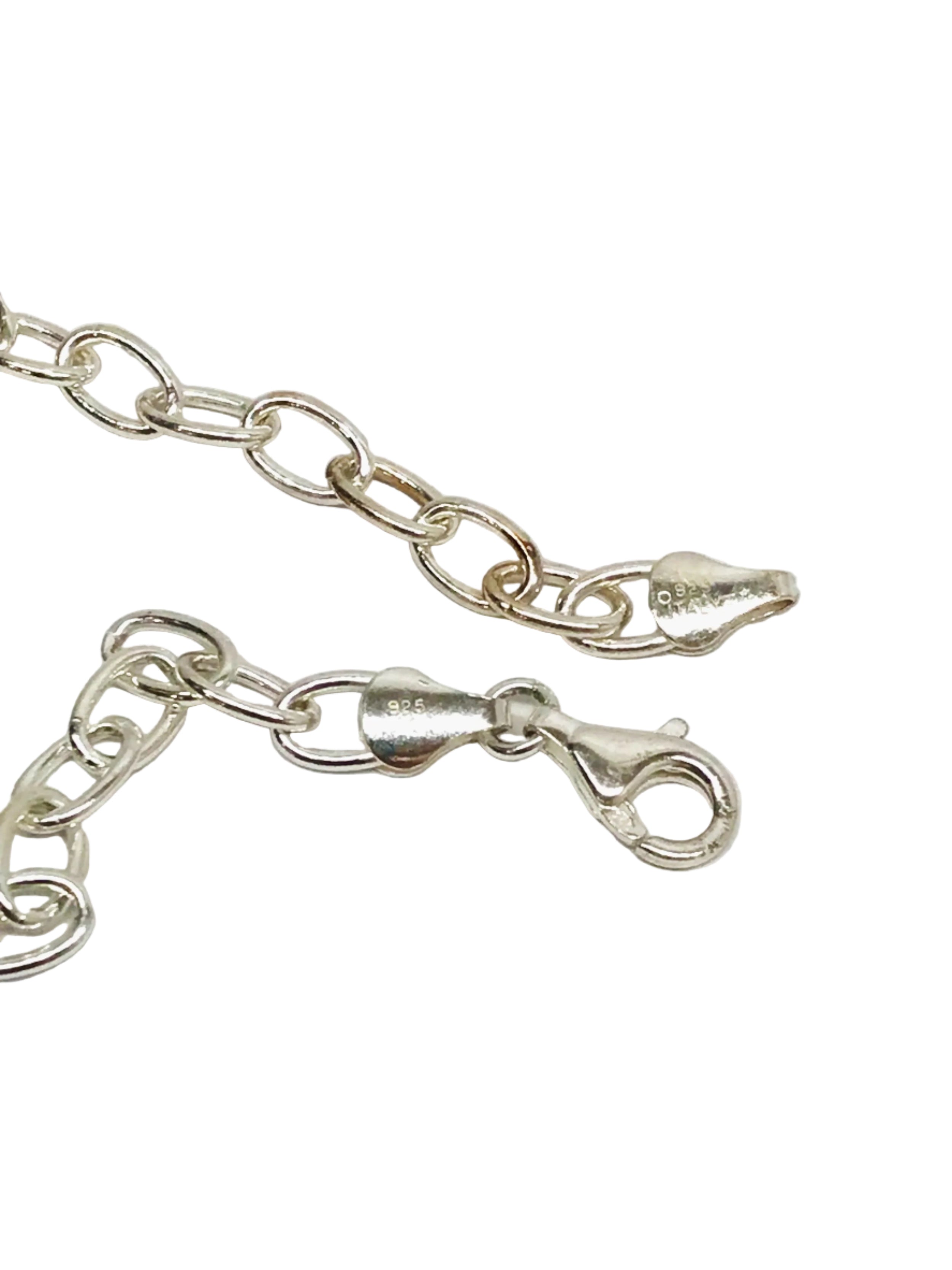 Sterling Silver Paper Clip Chain Bracelet MWS Italy – Hers and His