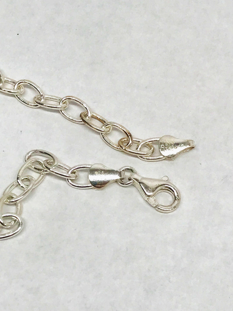 Sterling Silver Paper Clip Chain Bracelet MWS Italy - Hers and His Treasures