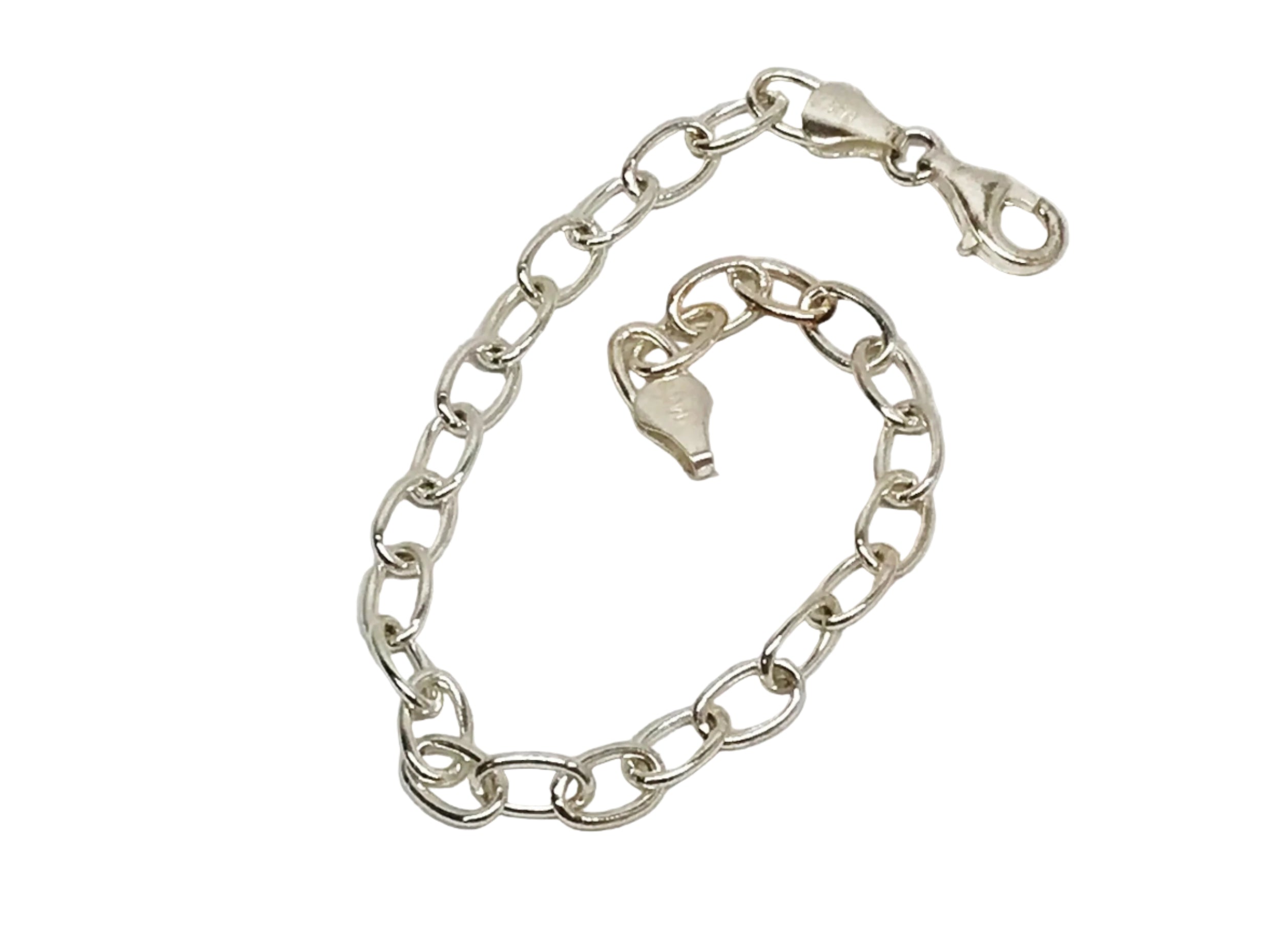 Sterling Silver Paper Clip Chain Bracelet MWS Italy – Hers and His