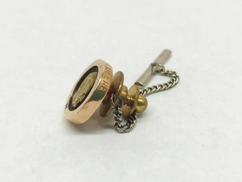 Vintage 10K John Deere 25 Years Service Tie Tack Pin With Diamond - Hers and His Treasures