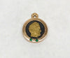 Vintage 10K John Deere 20 Year Service Award Pendant With Two Emeralds - Hers and His Treasures