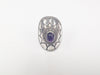 Vintage Curved Dome Shaped Amethyst Ring - Hers and His Treasures