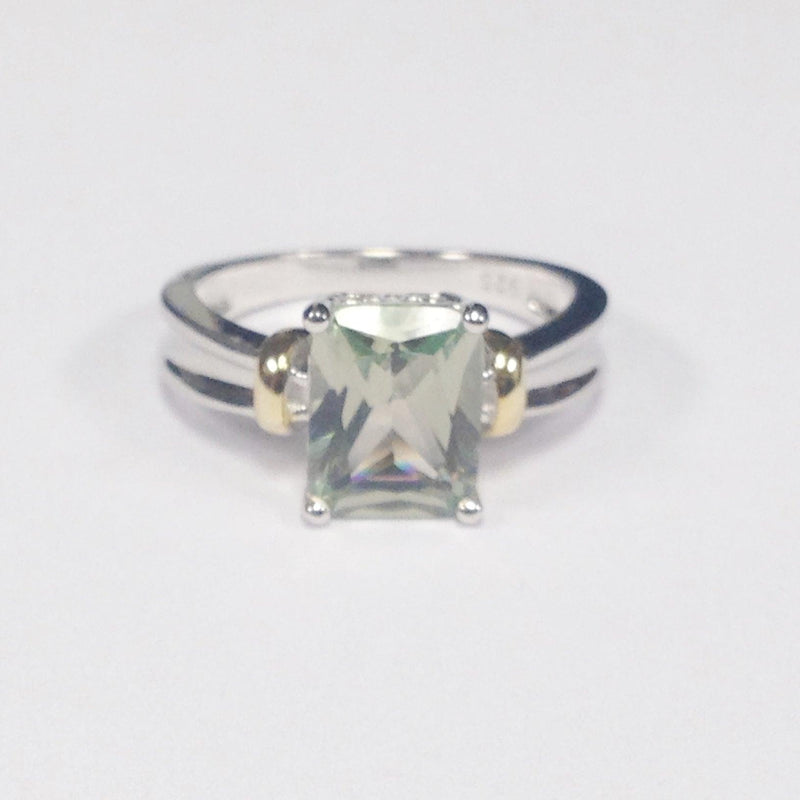 Peridot CZ Sterling Silver .925 Ring - Hers and His Treasures