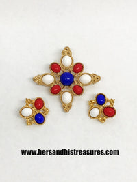 www.hersandhistreasures.com/products/1972-sarah-coventry-american-red-white-and-blue-brooch-earring-set