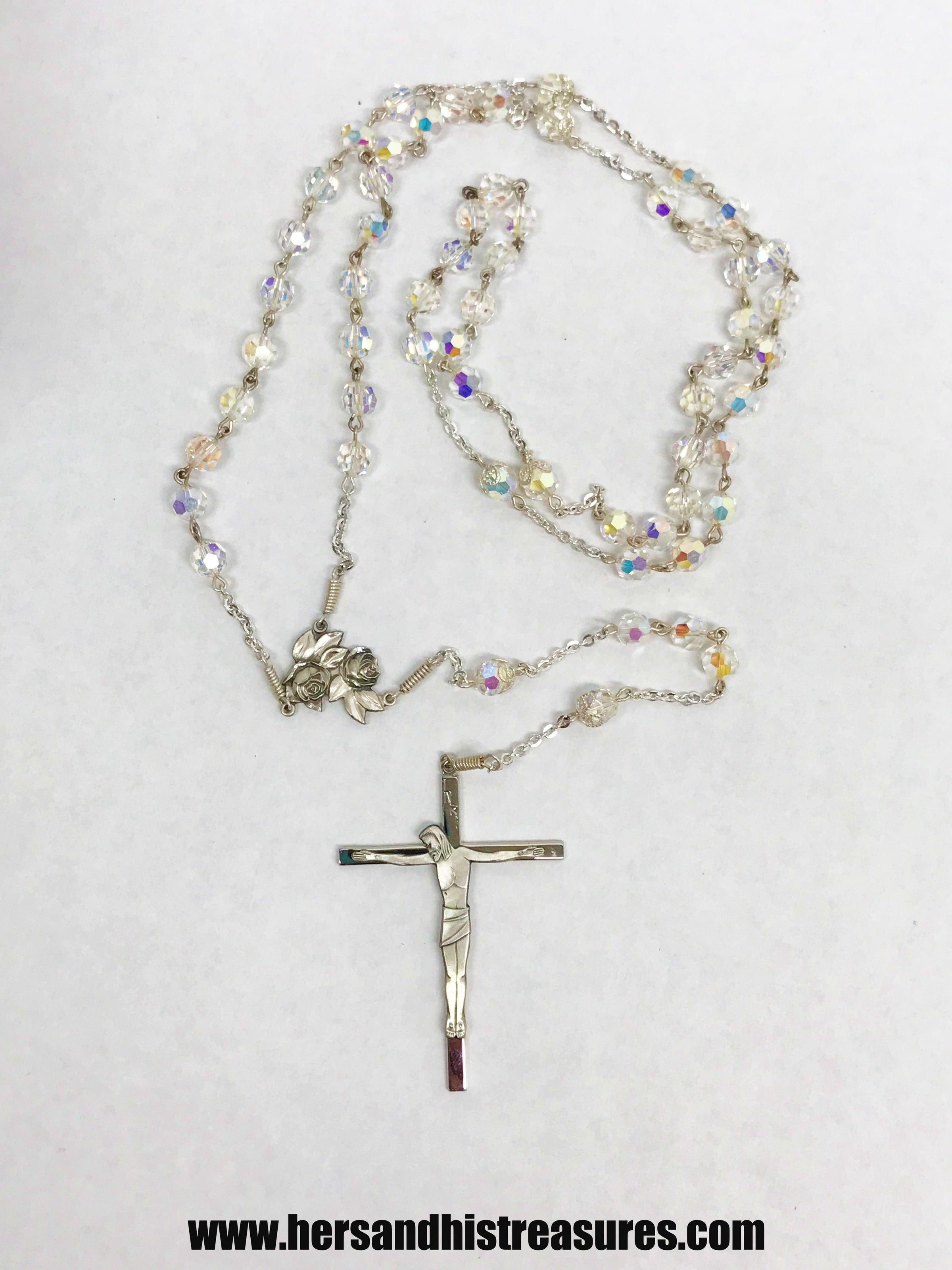 Vintage Antaya Sterling Silver Rosary And Crucifix – Hers and His Treasures