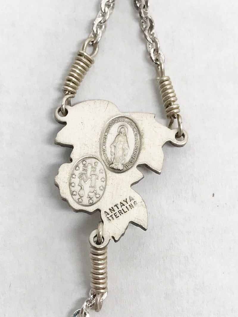 Vintage Antaya Sterling Silver Rosary And Crucifix - Hers and His Treasures