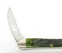 2000 Case XX 62109W Mini Copperhead Hunter Green Bone Pocket Knife - Hers and His Treasures