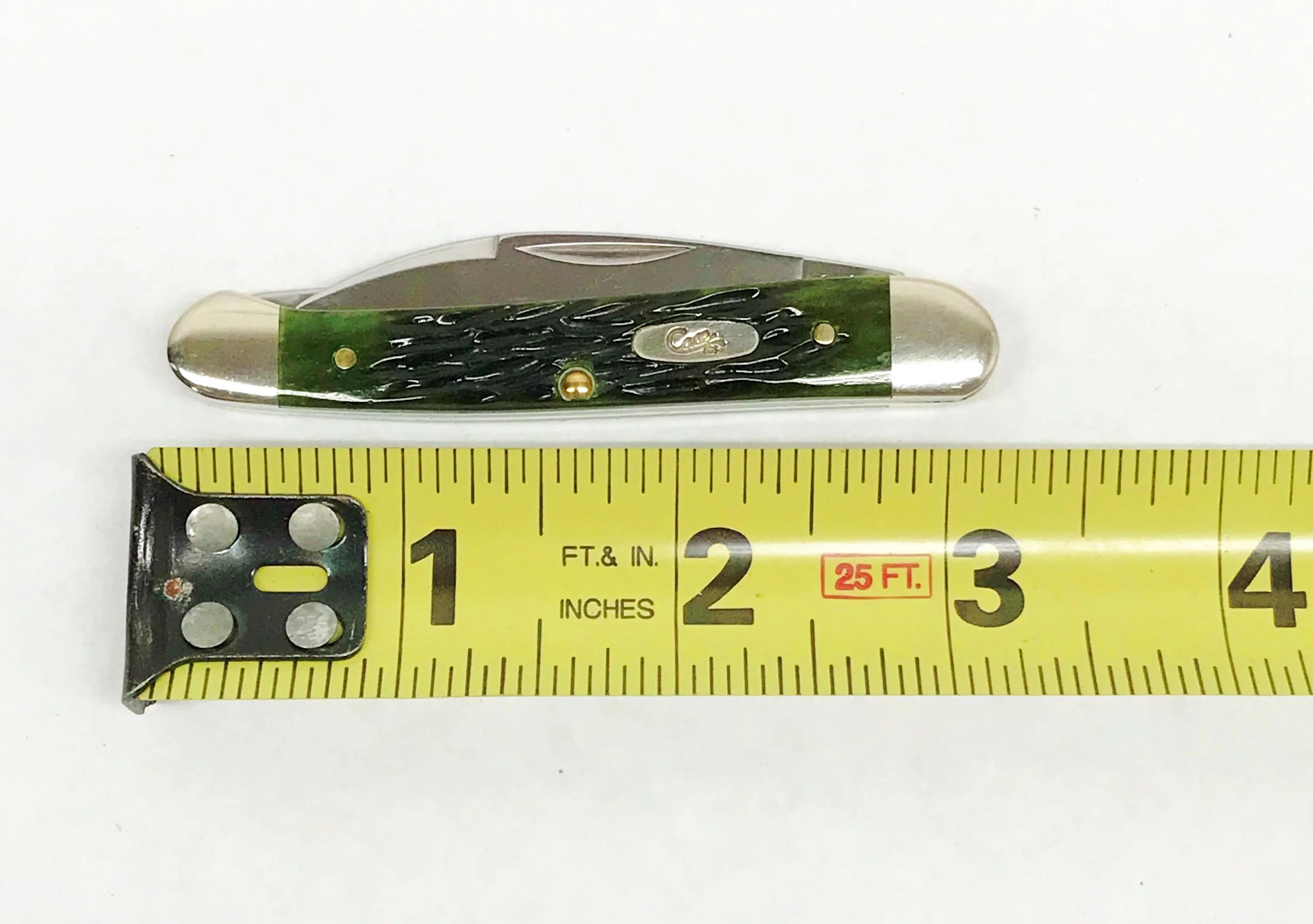 2000 Case XX 62109W Mini Copperhead Hunter Green Bone Pocket Knife