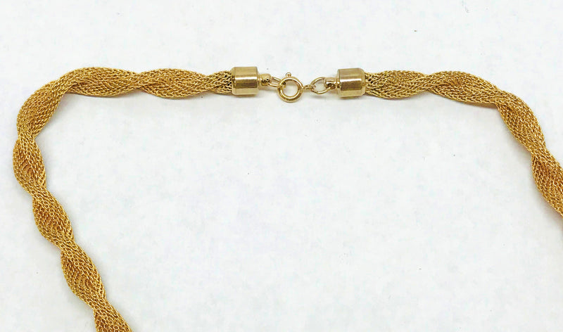 Sarah Coventry 1976 Golden Braids Mesh Necklace 24" - Hers and His Treasures